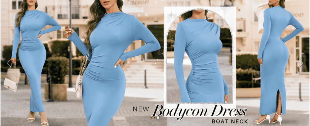 ZESICA Bodycon Maxi Dresses