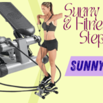 Sunny Health & Fitness Mini Stepper 2024| Top Home Cardio Machine with Resistance Bands & SunnyFit App